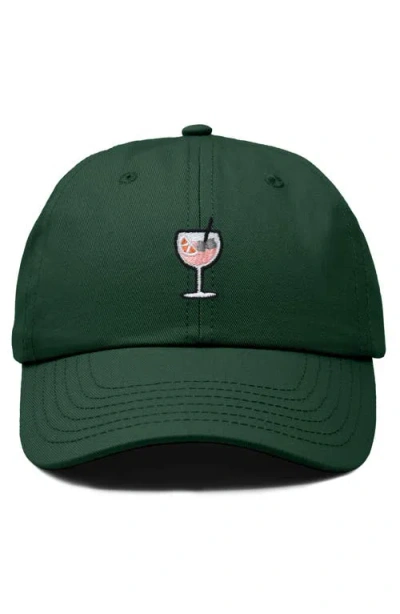 Dalix Spritz Embroidered Everyday Hat In Dark Green