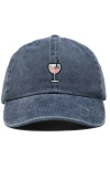 Dalix Spritz Embroidered Everyday Hat In Washed Navy Blue