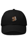 Dalix Squirrel Embroidered Outdoor Cap In Black