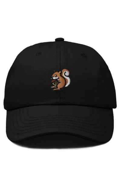 Dalix Squirrel Embroidered Outdoor Cap In Black