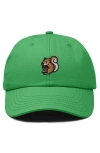 Dalix Squirrel Embroidered Outdoor Cap In Kelly Green