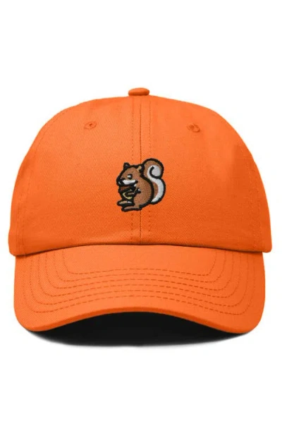 Dalix Squirrel Embroidered Outdoor Cap In Orange