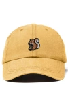 Dalix Squirrel Embroidered Outdoor Cap In Washed Gold