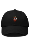 Dalix Strawberry Embroidered Casual Cap In Black