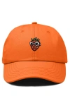 Dalix Strawberry Embroidered Casual Cap In Orange