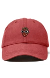Dalix Strawberry Embroidered Casual Cap In Red