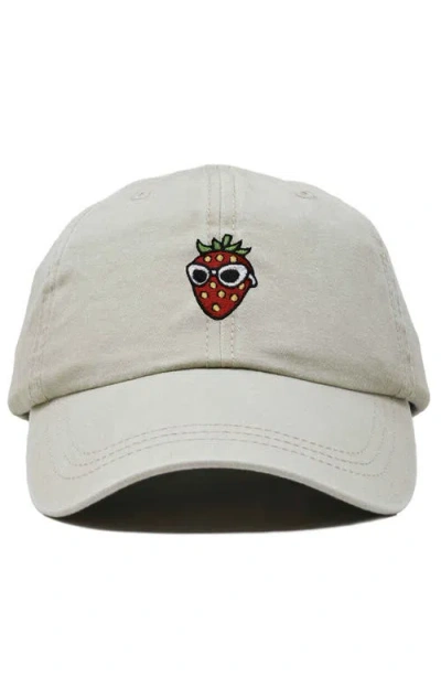Dalix Strawberry Embroidered Casual Cap In Green