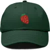 Dalix Strawberry Hat In Dark Green