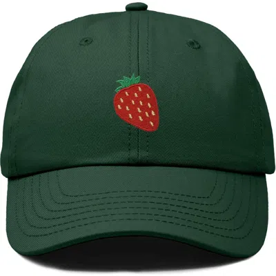 Dalix Strawberry Hat In Dark Green