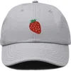 Dalix Strawberry Hat In Gray