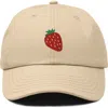 Dalix Strawberry Hat In Khaki