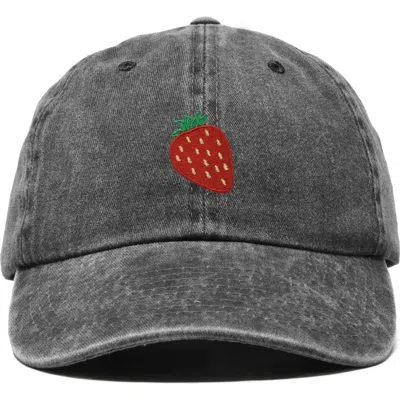 Dalix Strawberry Hat In Washed Black