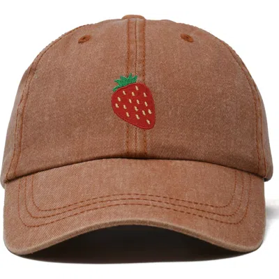 Dalix Strawberry Hat In Washed Orange
