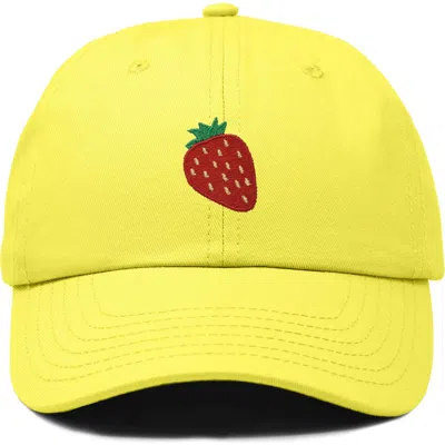 Dalix Strawberry Hat In Yellow
