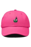 Dalix Sushi Roll Embroidered Dad Hat In Pink