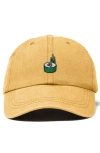 Dalix Sushi Roll Embroidered Dad Hat In Washed Gold