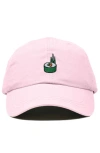 Dalix Sushi Roll Embroidered Dad Hat In Pink