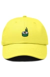 Dalix Sushi Roll Embroidered Dad Hat In Yellow