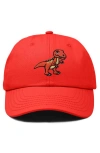 Dalix T-rex Embroidered Casual Cap In Red