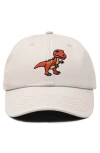 Dalix T-rex Embroidered Casual Cap In Beige