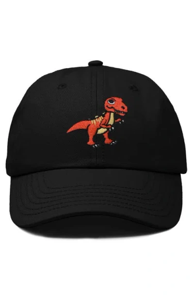 Dalix T-rex Embroidered Casual Cap In Black