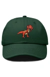 Dalix T-rex Embroidered Casual Cap In Dark Green