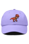 Dalix T-rex Embroidered Casual Cap In Lavender