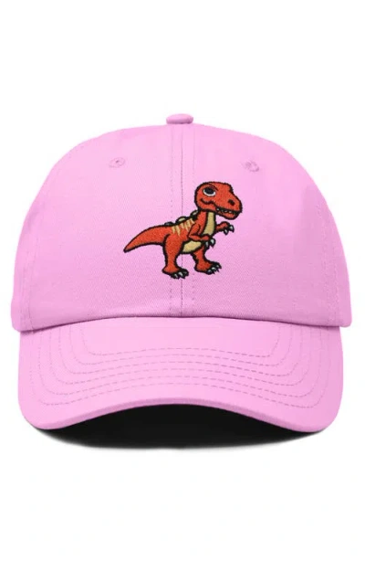 Dalix T-rex Embroidered Casual Cap In Light Pink