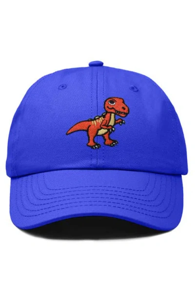 Dalix T-rex Embroidered Casual Cap In Royal Blue