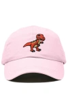 Dalix T-rex Embroidered Casual Cap In Washed Pink