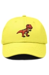 Dalix T-rex Embroidered Casual Cap In Yellow