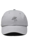 Dalix Ufo Embroidered Adjustable Dad Cap In Gray