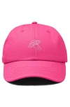 Dalix Ufo Embroidered Adjustable Dad Cap In Hot Pink