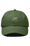 Dalix Ufo Embroidered Adjustable Dad Cap In Olive