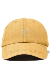 Dalix Ufo Embroidered Adjustable Dad Cap In Washed Gold