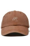 Dalix Ufo Embroidered Adjustable Dad Cap In Washed Orange