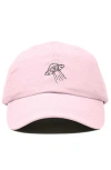 Dalix Ufo Embroidered Adjustable Dad Cap In Washed Pink