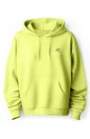 Dalix Ufo Fleece Hoodie In Safety Green