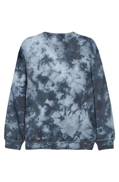 Dalix Ufo Tie Dye Crewneck Sweatshirt In Tie Dye Black