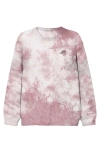 Dalix Ufo Tie Dye Crewneck Sweatshirt In Tie Dye Pink