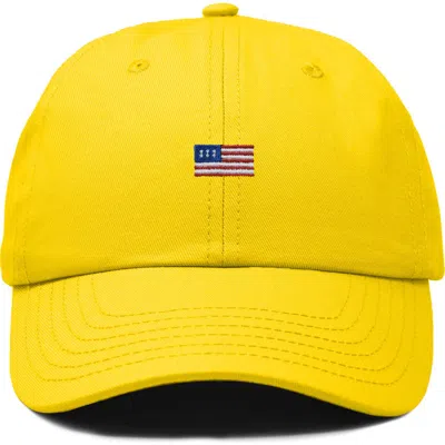 Dalix Usa Flag Dad Cap In Yellow