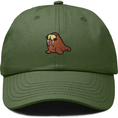 Dalix Walrus Embroidered Outdoor Cap In Green