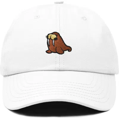 Dalix Walrus Embroidered Outdoor Cap In White