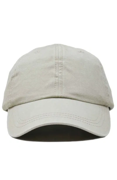Dalix Washed Cotton Baseball Cap In White