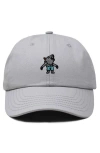 Dalix Werewolf Embroidered Dad Hat In Gray