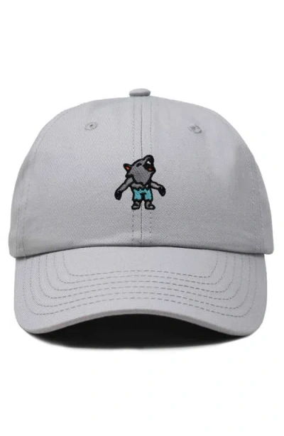 Dalix Werewolf Embroidered Dad Hat In Gray