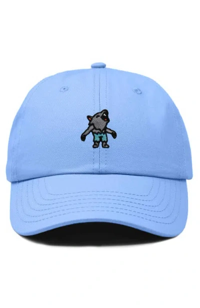 Dalix Werewolf Embroidered Dad Hat In Light Blue