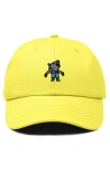 Dalix Werewolf Embroidered Dad Hat In Yellow