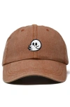 Dalix Whisper Ghost Dad Cap In Brown