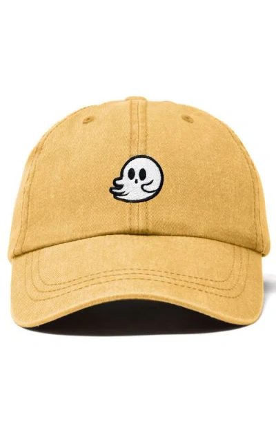 Dalix Whisper Ghost Dad Cap In Yellow